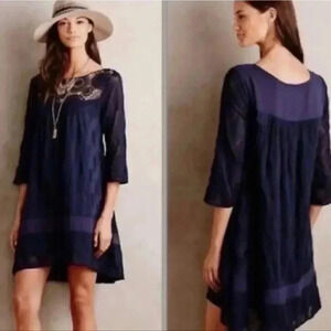 Holding Horses Augusta navy crochet tunic dress XS‎